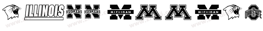 NCAA Illinois Fighti字体转换 NCAA Illinois Fighti字体转换